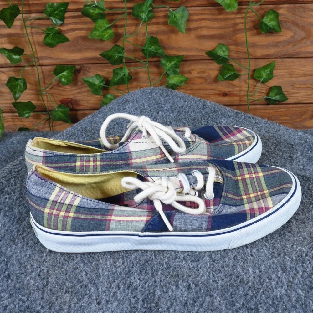 Cole Haan‎ Sporting Women Casual Sneaker 6.5 Daily Wear Blue Plaid Fabric